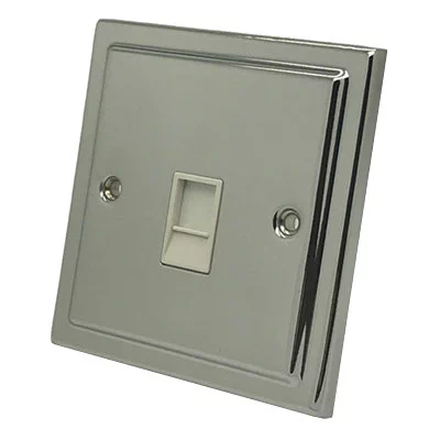 Deco Polished Chrome RJ45 Network Socket